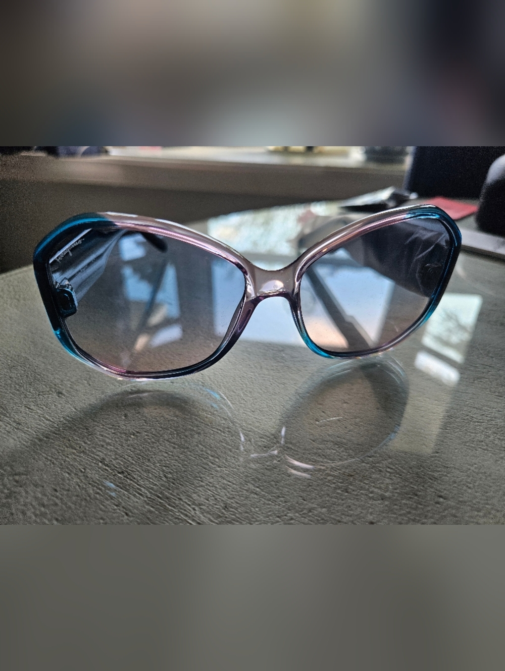 Salvatore Ferragamo Purple and Blue Gradient Women's Sunglasses
